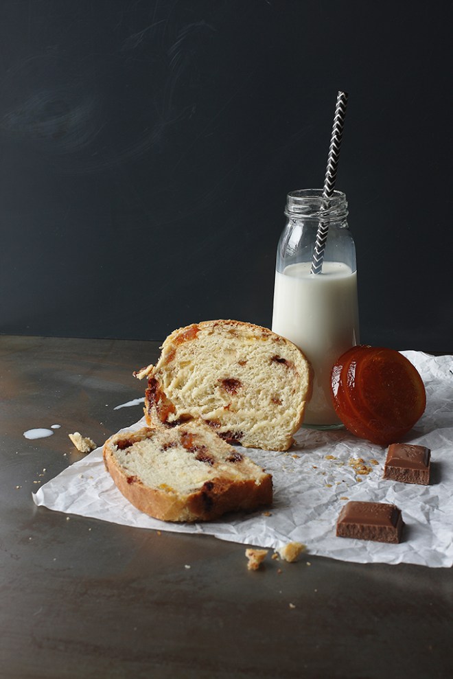 Chocolate and candied orange bread