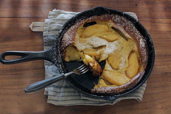 Gruby naleśnik z jabłkami | chilitonka