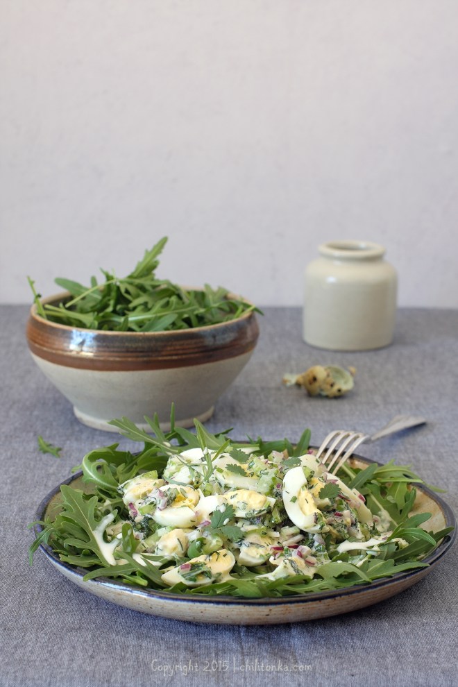 Sałatka jajeczna z ziołami | chilitonka