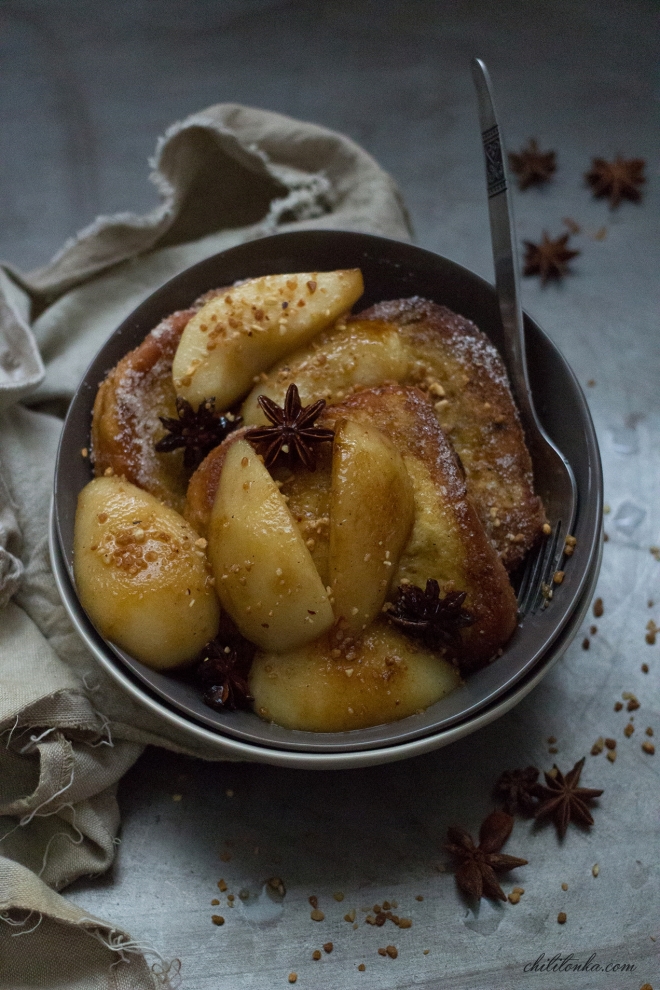 French toast with pears| chilitonka