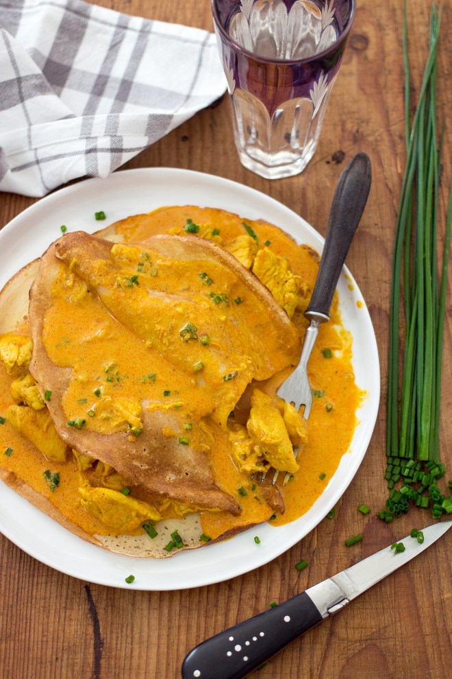 Naleśniki z kurczakiem curry| chilitonka